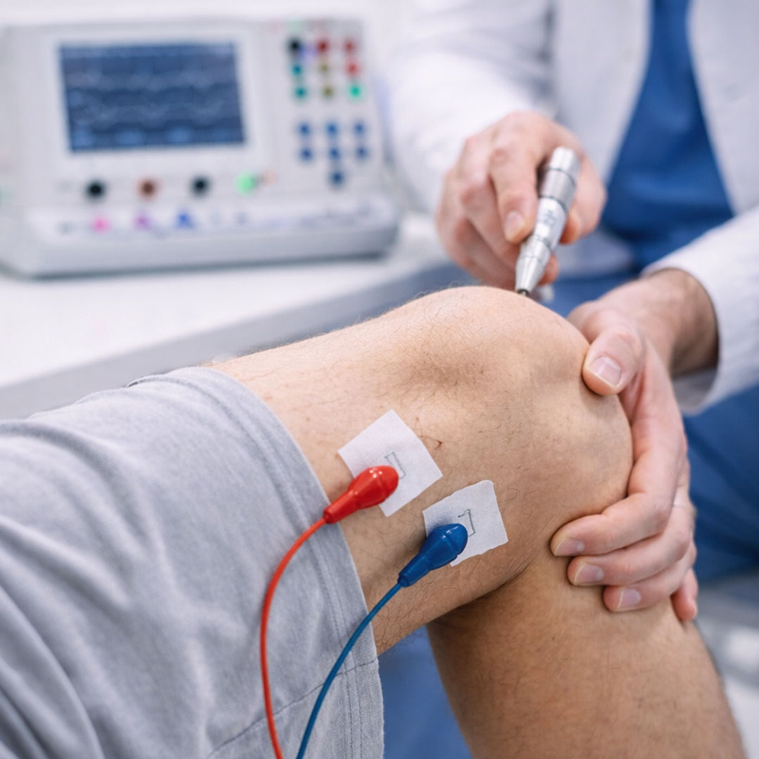 При судорогах в мышцах рекомендуется провести ЭНМГ. Услуга доступна в клинике "Небольница" на ул. Лизюкова, 24